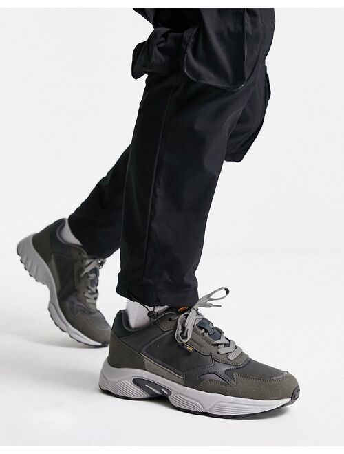 Jack & Jones retro chunky sneakers in tonal gray