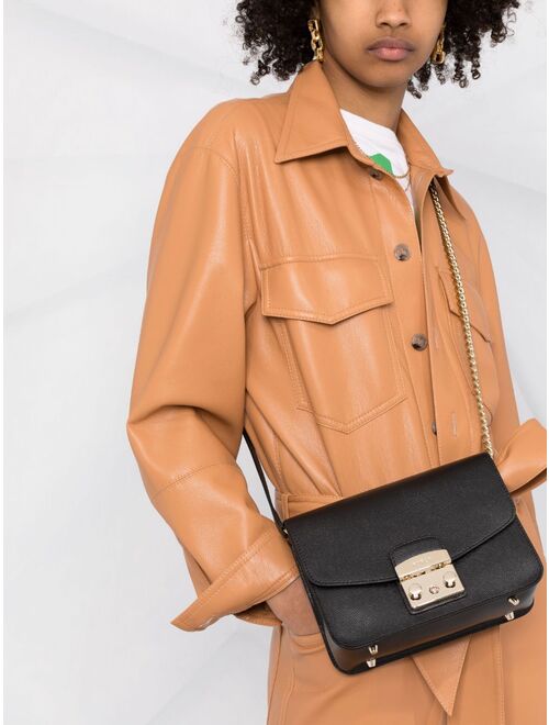 Furla grained leather crossbody bag