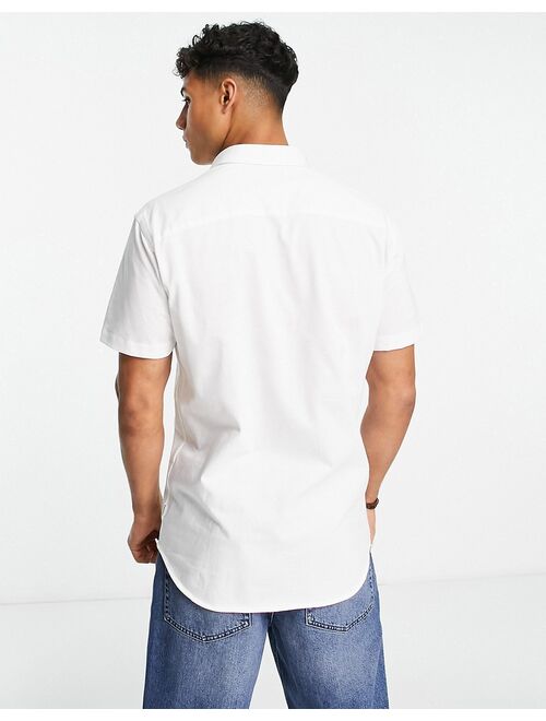Jack & Jones Premium smart jersey shirt in white