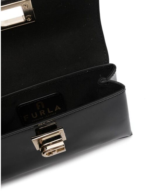 Furla logo-plaque leather crossbody bag