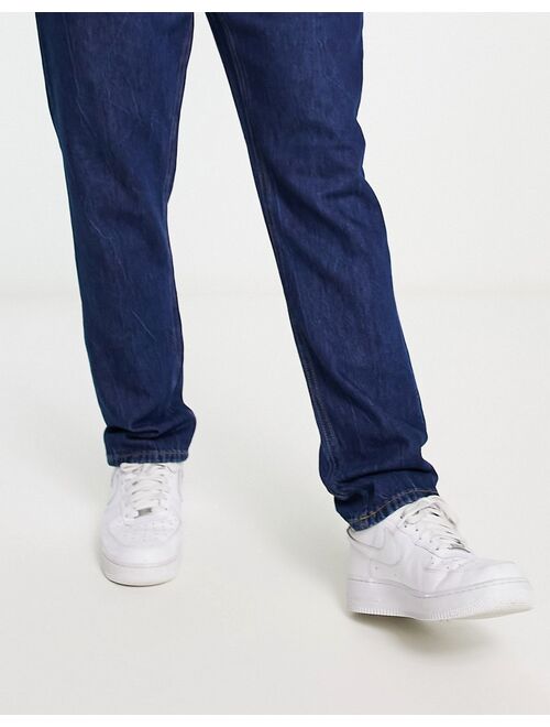 Jack & Jones Intelligence Mike relaxed fit jeans in midwash blue