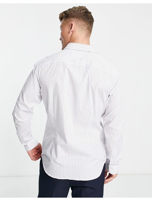 Jack & Jones Originals smart shirt in white stripe