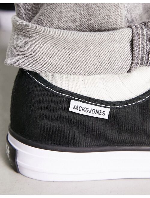 Jack & Jones canvas sneakers in black
