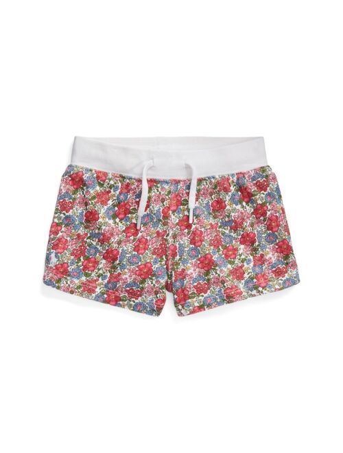 POLO RALPH LAUREN Toddler and Little Girls Drawstring Floral Spa Terry Shorts