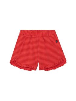 Girl Organic Cotton Striped Short With Frill Red - Toddler|Child