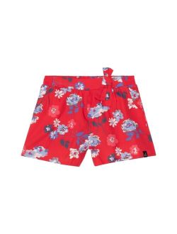 Girl Printed Short With Bow Red Flowers - Toddler|Child