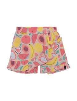 Girl Printed Skort With Frill Coral Fruits - Child