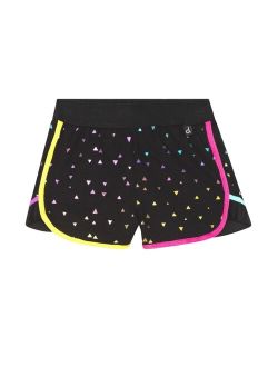 Girl Printed Short With Mesh Insert Black Foil Triangle - Toddler|Child