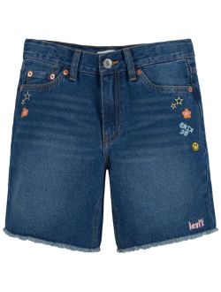 Big Girls Embroidered Midi Shorts