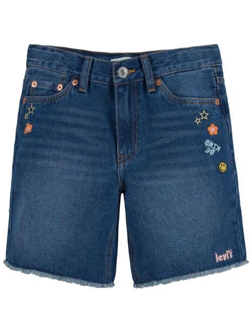 LEVI'S Big Girls Embroidered Midi Shorts