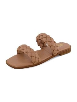 Women's Vicki braided slide sandal  Memory Foam, Wide Widths Available