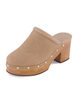 Women's Guest Faux Wood Clog with Memory Foam Padding, Wide Widths Available