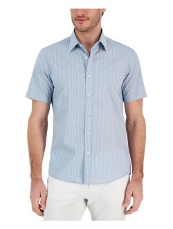 Men's Slim-Fit Stretch Logo-Stripe Shirt