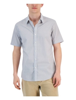Men's Slim-Fit Stretch Logo-Stripe Shirt