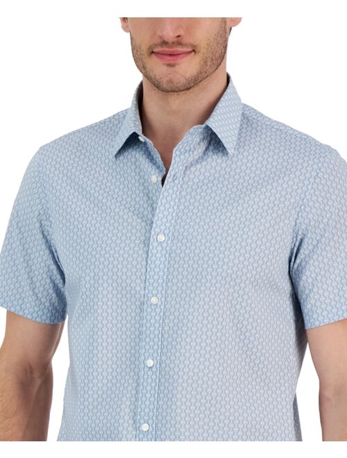 Michael Kors Men's Slim-Fit Stretch Logo-Stripe Shirt