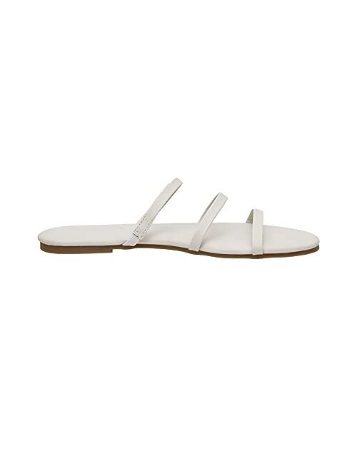 CUSHIONAIRE Women's Capri slide Flip Flop Sandal with Memory Foam