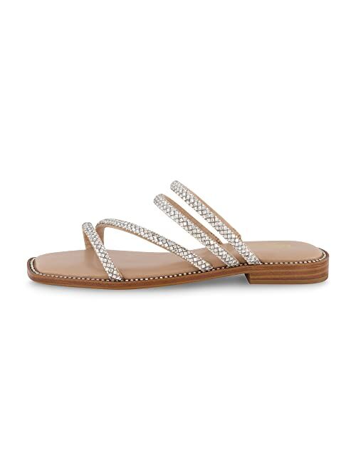CUSHIONAIRE Women's Varda rhinestone slide sandal +Memory Foam