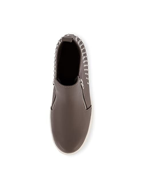 CUSHIONAIRE Women's Hollywood Studded Hidden Wedge Sneaker +Memory Foam