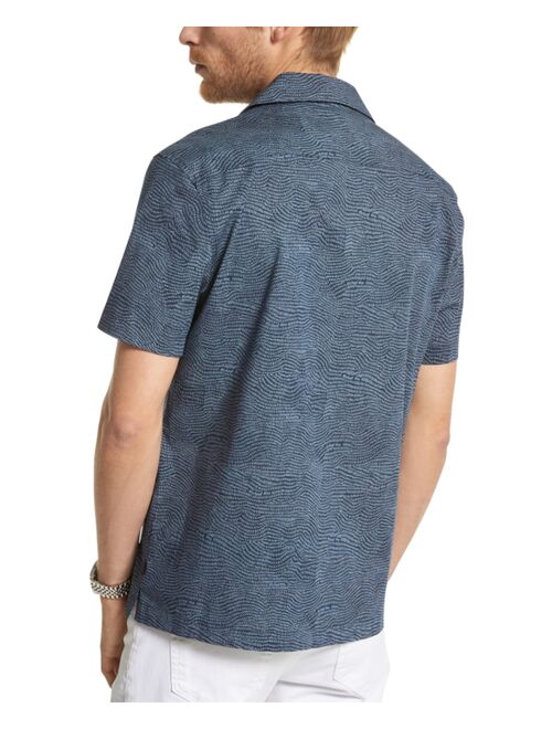 Michael Kors Men's Short-Sleeve Etched Logo Print Shirt