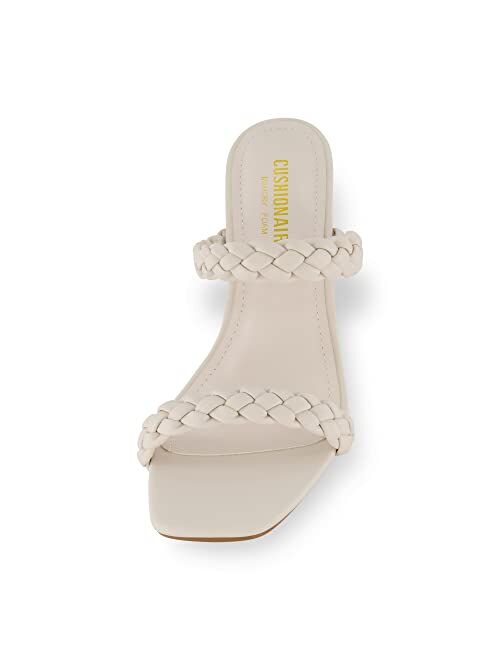 CUSHIONAIRE Women's Pippa braided dress sandals +Memory Foam, Wide Widths Available