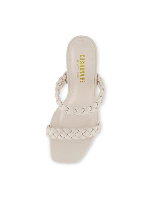CUSHIONAIRE Women's Pippa braided dress sandals +Memory Foam, Wide Widths Available