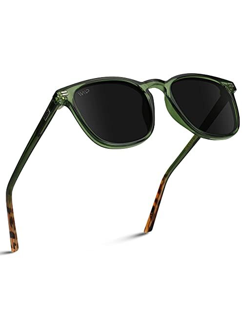 WearMe Pro - Modern Polarized Lens Square Sunglasses for Men and Women