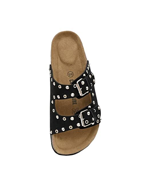 CUSHIONAIRE Women's Landon Cork footbed Sandal with +Comfort