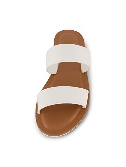 CUSHIONAIRE Women's Vera slide sandal +Memory Foam and Wide Widths Available