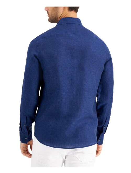 Michael Kors Men's Long Sleeve Linen Shirt