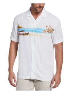 Men's Textured Tropical Short-Sleeve Shirt