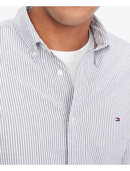 Tommy Hilfiger Men's 1985 Flex Regular Fit Striped Shirt