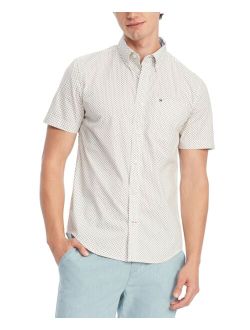 Men's Anders Geo Print Regular Fit Short Sleeve Woven Shirt