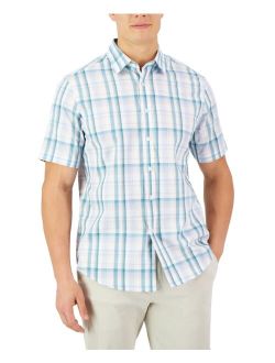 Men's Ablan Plaid Dobby Refined Woven Shirt, Created for Macy's