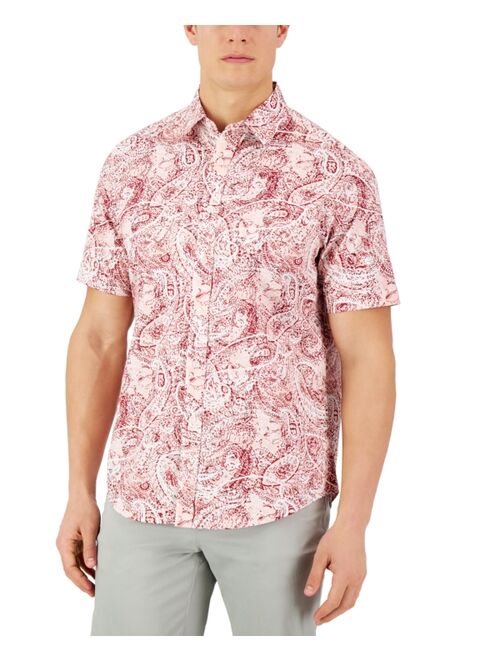 Club Room Men's Robert Paisley Refined Woven Shirt, Created for Macy's