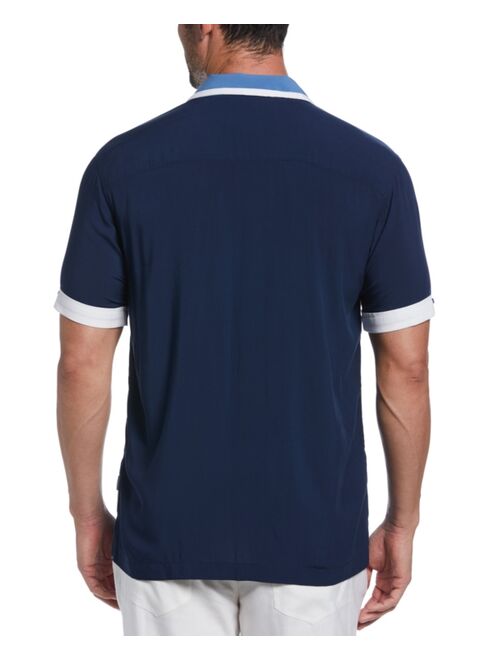 Cubavera Men's Colorblocked Button-Down Camp Shirt