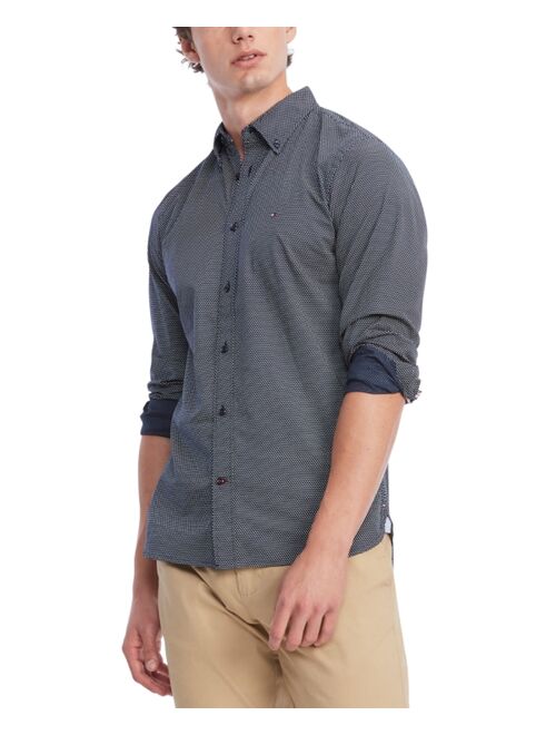 Tommy Hilfiger Men's Flex Regular-Fit Mini Geometric Print Shirt