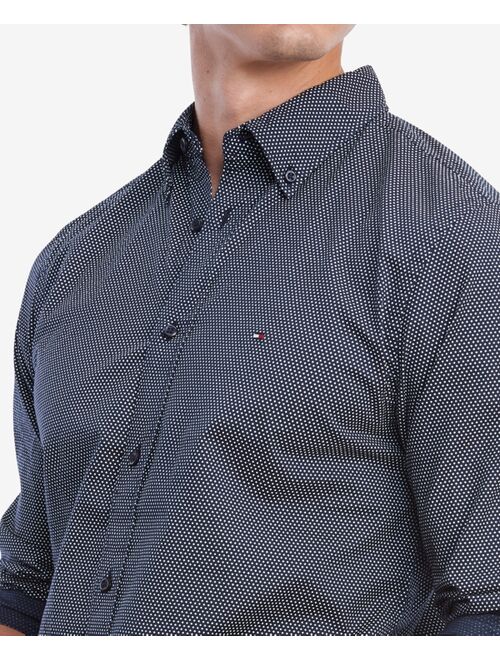 Tommy Hilfiger Men's Flex Regular-Fit Mini Geometric Print Shirt