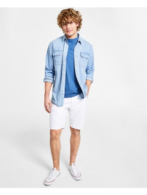 Sun + Stone Men's Jesse Regular-Fit Button-Down Denim Shirt, Created for Macy's