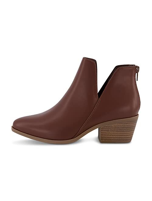 CUSHIONAIRE Women's Elodie Ankle Boot +Memory Foam, Wide Widths Available