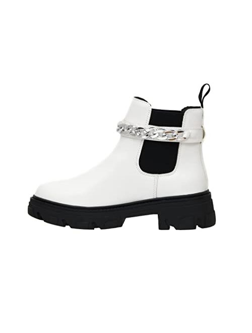 CUSHIONAIRE Women's Clover slip on chelsea boot with Detachable Chain +Memory Foam