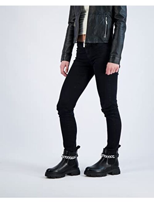 CUSHIONAIRE Women's Clover slip on chelsea boot with Detachable Chain +Memory Foam