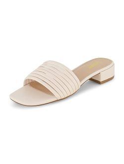 Women's Nino strappy low block heel slide sandal  Memory Foam and Wide Widths Available