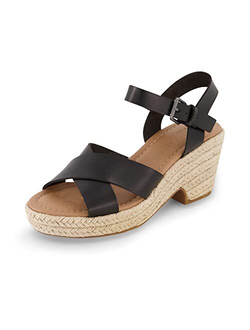 CUSHIONAIRE Women's Robbie espadrille Wedge Sandal +Memory Foam and Wide Widths Available