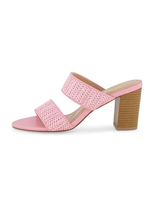 CUSHIONAIRE Women's Tosh two band heel sandal +Memory Foam and Wide Widths Available