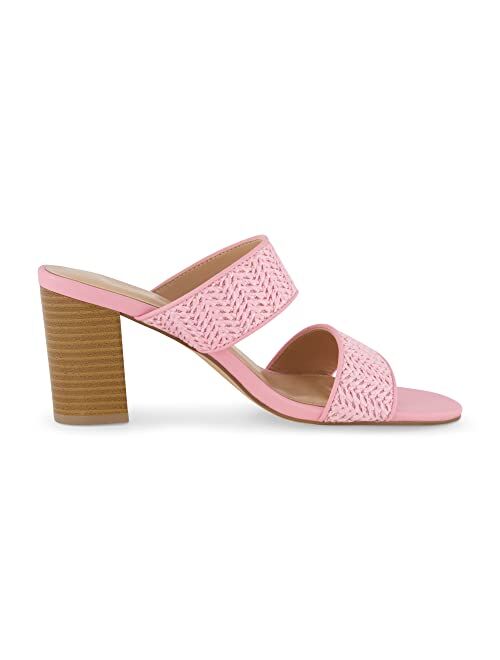 CUSHIONAIRE Women's Tosh two band heel sandal +Memory Foam and Wide Widths Available