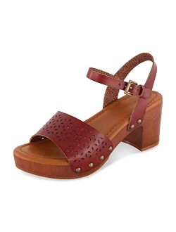 Women's Shea Faux Wood Sandal  Comfort Foam & LiteSole Technology, Wide Widths Available