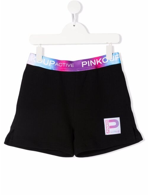 Pinko Kids logo-waist shorts