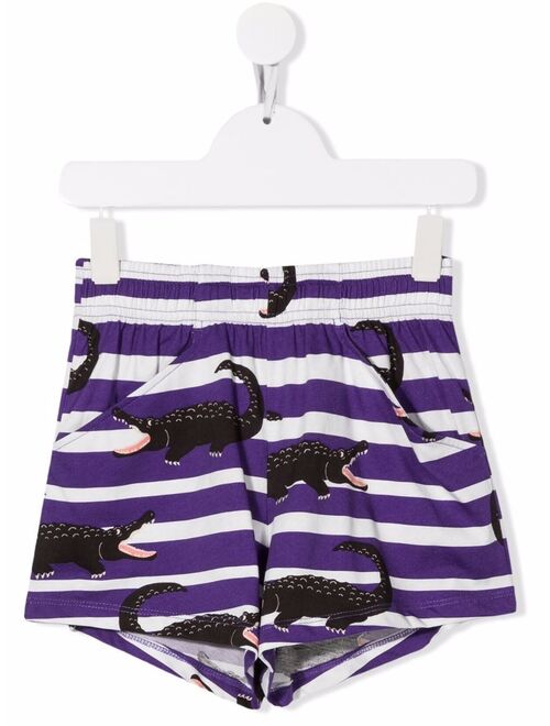Mini Rodini crocodile-print shorts