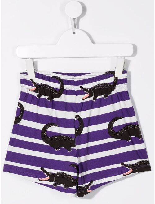 Mini Rodini crocodile-print shorts