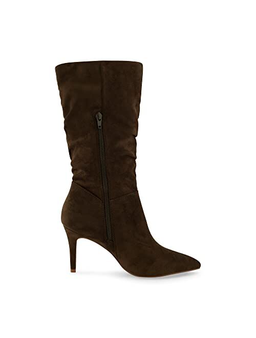 CUSHIONAIRE Women's Porsha scrunch heel boot with +Memory Foam, Wide Widths Available